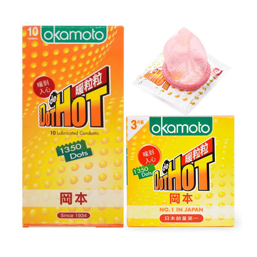 Hình ảnh bao cao su Okamoto dot de hot Hình ảnh bao cao su Okamoto dot de hot