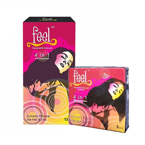 Hình ảnh bao cao su Feel 4 in 1 Hình ảnh bao cao su Feel 4 in 1