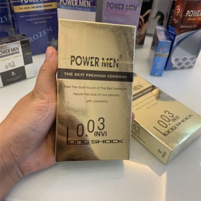 Bao cao su Power Men 0.03 Invi Long Shock