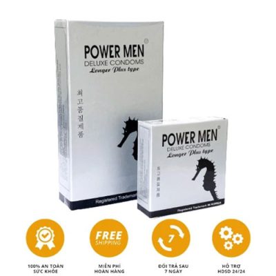 Bao cao su Power Men Cá Ngựa Bạc