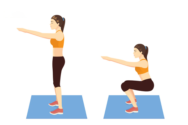 Squat giúp tăng cường cơ sàn chậu và cơ đùi Squat giúp tăng cường cơ sàn chậu và cơ đùi